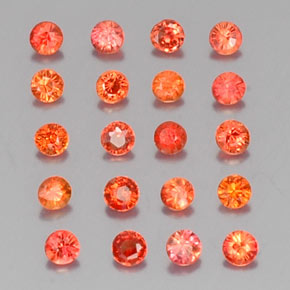 1.13 ct Orange Sapphire Stone, Natural Sapphire in Diamond-Cut Shape for Sale