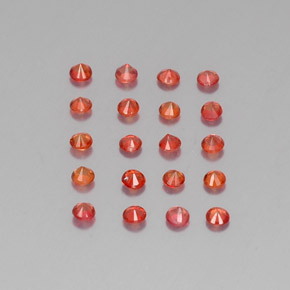 Sapphire Gemstone in 2.2 mm Size for Sale, Sapphire Stone in Orange Color
