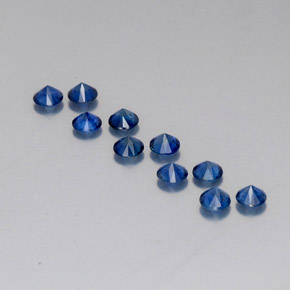Sapphire Gemstone in 3.5 mm (calibrated) Size for Sale, Sapphire Stone in Deep Blue Color