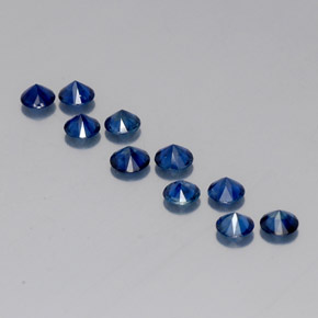 Sapphire Gemstone in 4 mm (calibrated) Size for Sale, Sapphire Stone in Deep Blue Color