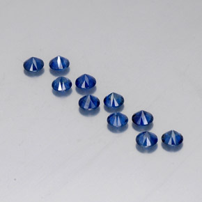Sapphire Gemstone in 3.5 mm (calibrated) Size for Sale, Sapphire Stone in Deep Blue Color