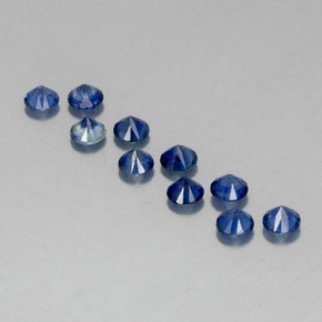 Sapphire Gemstone in 3.5 mm (calibrated) Size for Sale, Sapphire Stone in Deep Blue Color