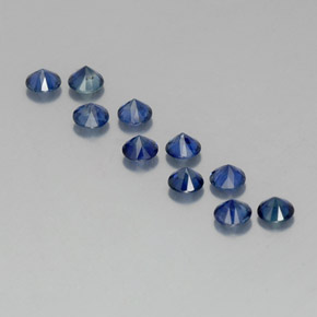 Sapphire Gemstone in 3.5 mm (calibrated) Size for Sale, Sapphire Stone in Deep Blue Color