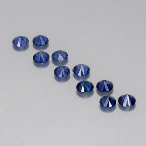 Sapphire Gemstone in 3.5 mm (calibrated) Size for Sale, Sapphire Stone in Deep Blue Color
