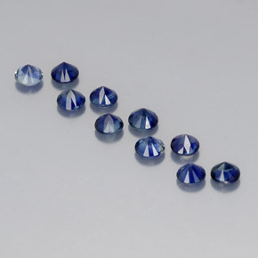Sapphire Gemstone in 3.5 mm (calibrated) Size for Sale, Sapphire Stone in Deep Blue Color