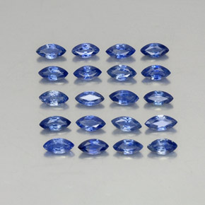 3.55 ct Blue Sapphire Stone, Natural Sapphire in Marquise Facet Shape for Sale