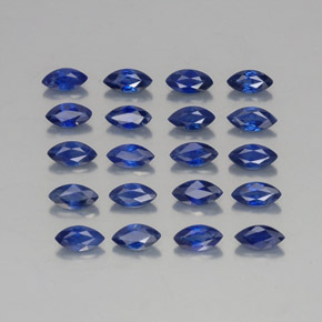 3.94 ct Blue Sapphire Stone, Natural Sapphire in Marquise Facet Shape for Sale