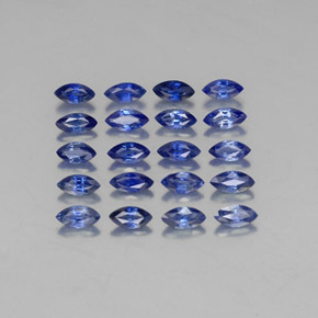 3.56 ct Blue Sapphire Stone, Natural Sapphire in Marquise Facet Shape for Sale