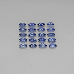 Sapphire Gemstone in 5 x 2.5 mm (calibrated) Size for Sale, Sapphire Stone in Deep Blue Color