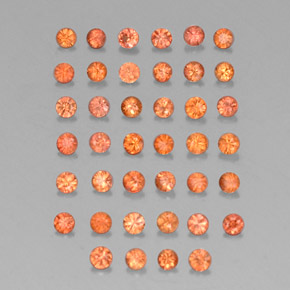 1.29 ct Orange Sapphire Stone, Natural Sapphire in Diamond-Cut Shape for Sale