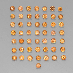 1.59 ct Orange Sapphire Stone, Natural Sapphire in Diamond-Cut Shape for Sale