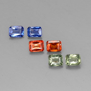 1.63 ct Multicolor Sapphire Gemstone, Sapphire Gem in Octagon / Scissor Cut Shape for Sale.