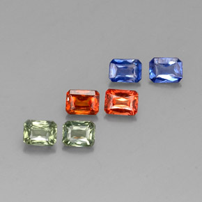 1.63 ct Multicolor Sapphire Stone, Natural Sapphire in Octagon / Scissor Cut Shape for Sale