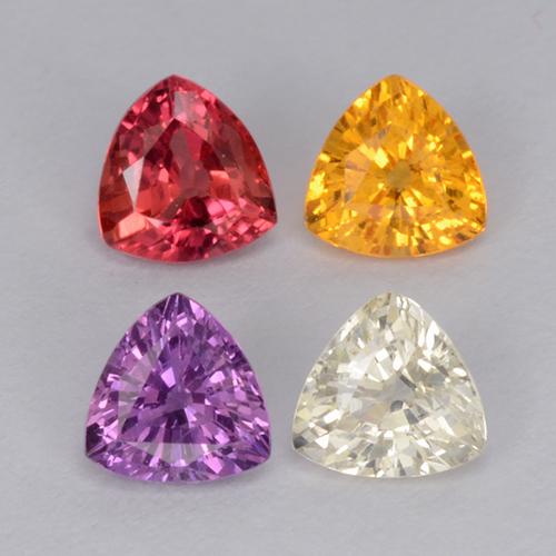 0.3ct Trillion Facet Multicolor Sapphire Gem for sale 0.3ct Trillion Facet Multicolor Sapphire Gem (ID: 329964)
