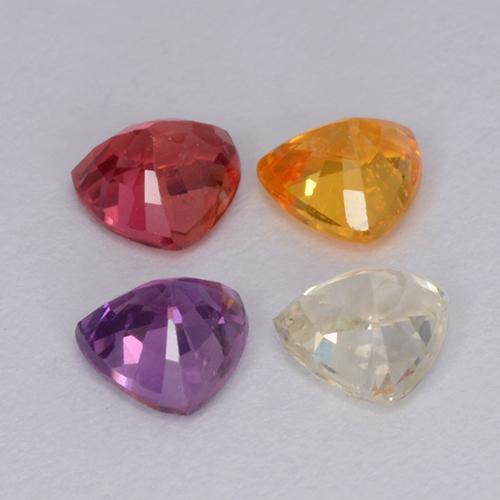 Sapphire Gemstones in 4.1 x 4 mm Size for Sale, Sapphire Stones in Multicolor Color