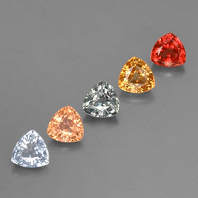 1.71 ct Multicolor Sapphire Stone, Natural Sapphire in Trillion Facet Shape for Sale