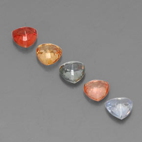 Sapphire Gemstone in 4.1 x 4 mm Size for Sale, Sapphire Stone in Multicolor Color