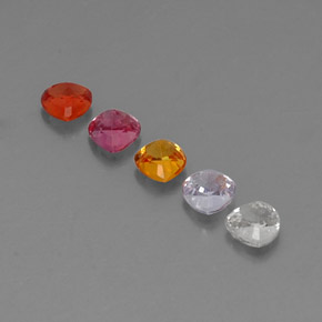Sapphire Gemstones in 4.2 x 4.1 mm Size for Sale, Sapphire Stones in Multicolor Color