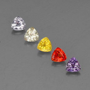 Multicolor Zafiro Gema - 0.4ct Forma trillón (ID: 329972)
