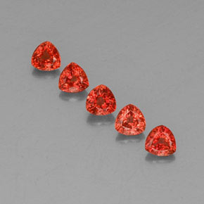 Medium Orange Sapphire Gem - 0.4ct Trillion Facet (ID: 329973)