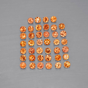 1.29 ct Orange Sapphire Gemstone, Sapphire Gem in Diamond-Cut Shape for Sale.