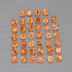 1.29 ct Orange Sapphire Stone, Natural Sapphire in Diamond-Cut Shape for Sale