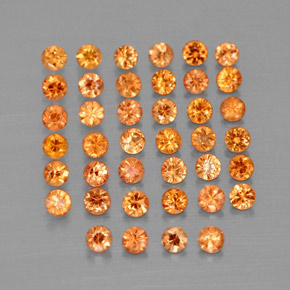1.42 ct Orange Sapphire Stone, Natural Sapphire in Diamond-Cut Shape for Sale