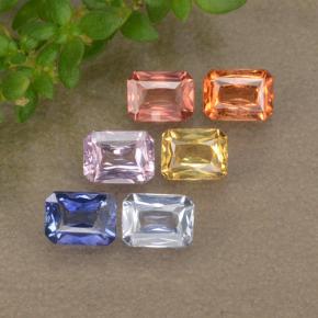 Multicolor Zafiro Gema - 0.3ct Corte Octágon / Forma de Tijera (ID: 330396)