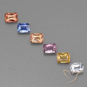 Multicolor Zafiro Gema - 0.3ct Corte Octágon / Forma de Tijera (ID: 330398)