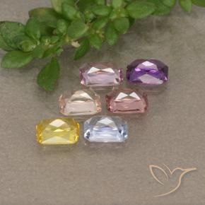 Sapphire Gemstones in 4 x 3 mm (calibrated) Size for Sale, Sapphire Stones in Multicolor Color