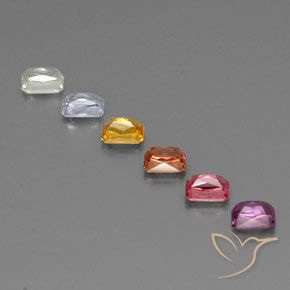 Sapphire Gemstones in 4 x 3 mm (calibrated) Size for Sale, Sapphire Stones in Multicolor Color