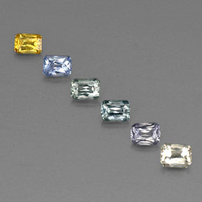 1.66 ct Multicolor Sapphire Gemstone, Sapphire Gem in Octagon / Scissor Cut Shape for Sale.