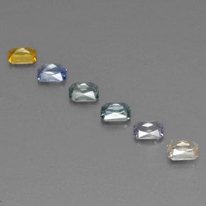Sapphire Gemstone in 4 x 3 mm Size for Sale, Sapphire Stone in Multicolor Color