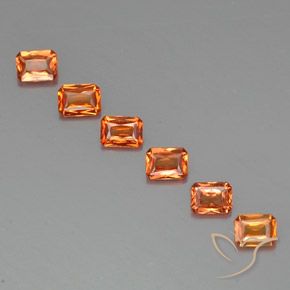 Medium Orange Sapphire Gem - 0.2ct Octagon / Scissor Cut (ID: 330411)