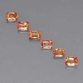 Naranja medio Zafiro Gema - 0.3ct Corte Octágon / Forma de Tijera (ID: 330426)