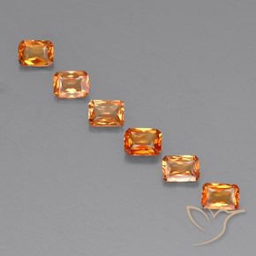 Apricot Orange Sapphire Gem - 0.2ct Octagon / Scissor Cut (ID: 330428)