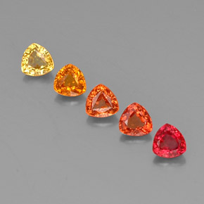 Multicolore Zaffiro Gem - 0.3ct Sfaccettatura trilliant (ID: 330532)