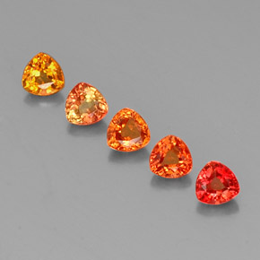 Многоцветный Сапфир Камень - 0.4ct Огранка Триллион Фасетная (ID: 330537)