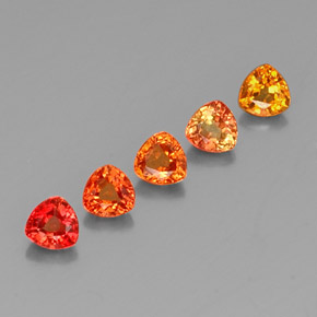 1.93 ctw Multicolor Sapphire Stones, Natural Sapphire in Trillion Facet Shape for Sale
