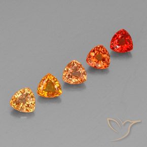 1.75 ctw Multicolor Sapphire Stones, Natural Sapphire in Trillion Facet Shape for Sale