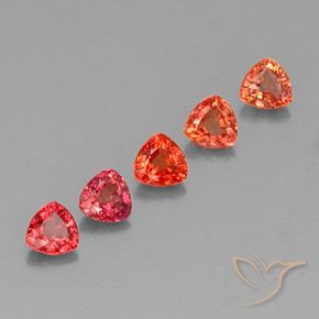 1.76 ctw Multicolor Sapphire Stones, Natural Sapphire in Trillion Facet Shape for Sale