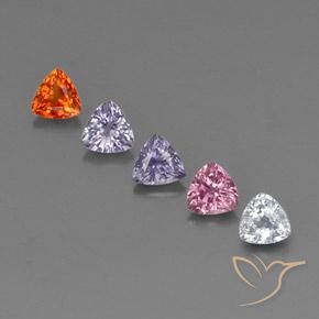 Multicolore Zaffiro Gem - 0.3ct Sfaccettatura trilliant (ID: 330543)