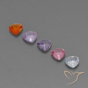 Sapphire Gemstones in 4 x 4 mm (calibrated) Size for Sale, Sapphire Stones in Multicolor Color