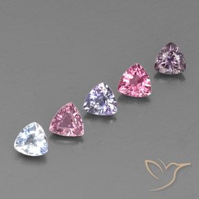 1.56 ctw Multicolor Sapphire Stones, Natural Sapphire in Trillion Facet Shape for Sale