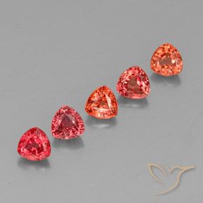 1.90 ctw Red Sapphire Stones, Natural Sapphire in Trillion Facet Shape for Sale
