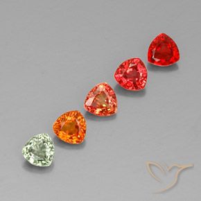 1.69 ctw Multicolor Sapphire Stones, Natural Sapphire in Trillion Facet Shape for Sale
