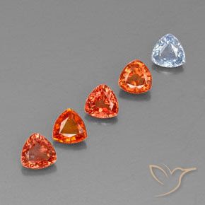 1.71 ctw Multicolor Sapphire Stones, Natural Sapphire in Trillion Facet Shape for Sale
