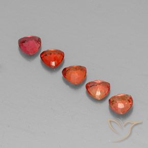 Sapphire Gemstones in 4 x 4 mm (calibrated) Size for Sale, Sapphire Stones in Currant Red Color