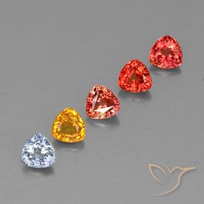 1.78 ctw Multicolor Sapphire Stones, Natural Sapphire in Trillion Facet Shape for Sale