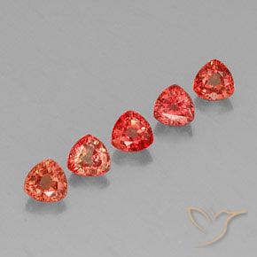 2.04 ctw Red Sapphire Stones, Natural Sapphire in Trillion Facet Shape for Sale